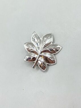 Sterling Silver Oak Leaf Military Rank Brooch/Pin